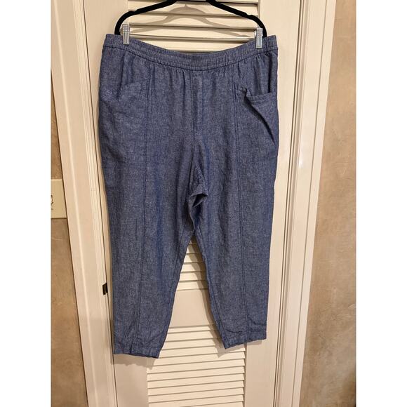 Old Navy Pants - Old Navy "Linen" Pants in Dark Chambray
Size XL